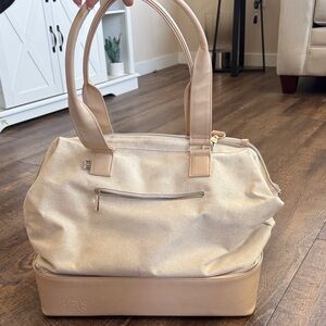 BEIS Beige Mini Weekender Bag